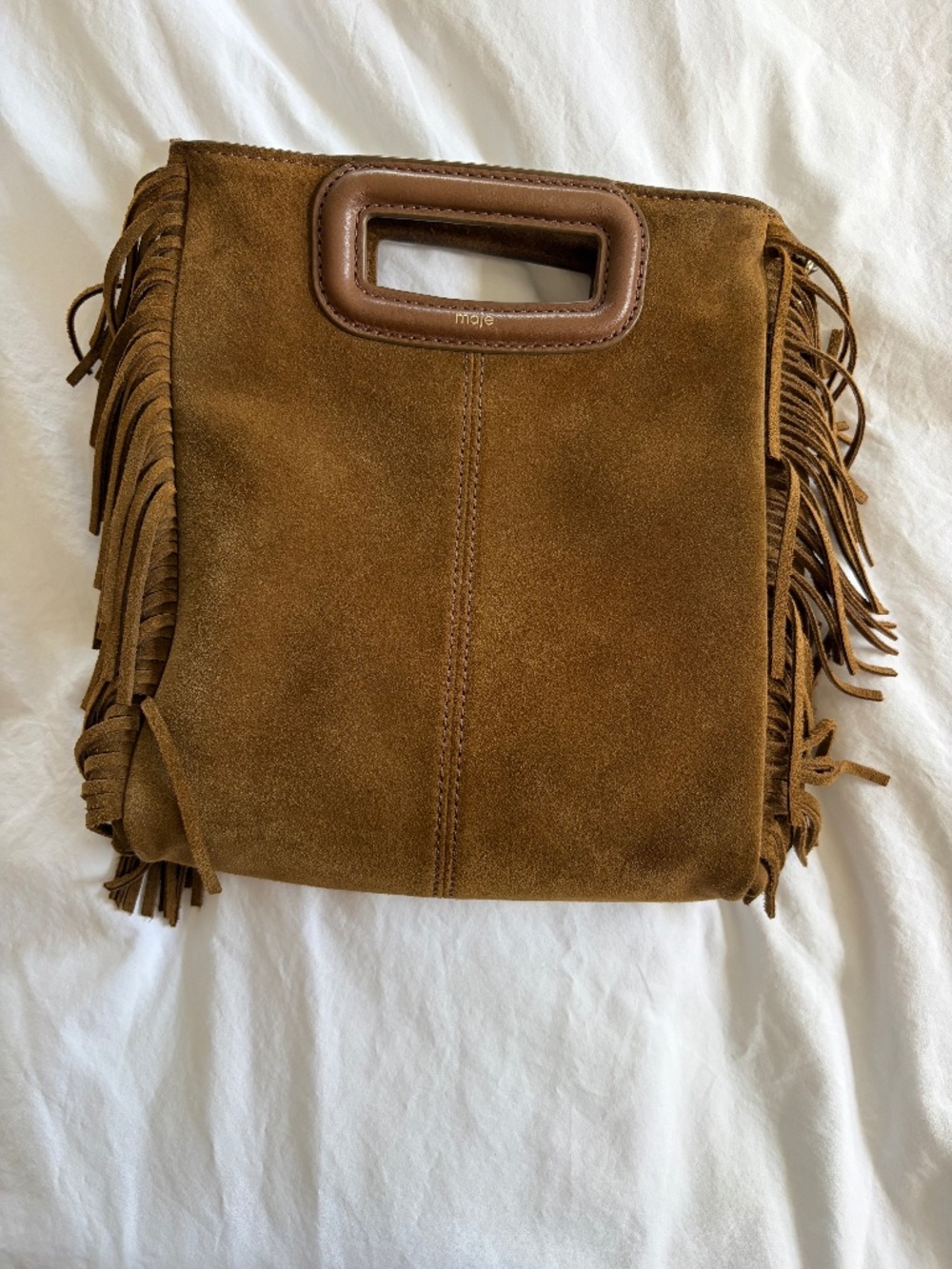 Brown Maje Suede M Bag